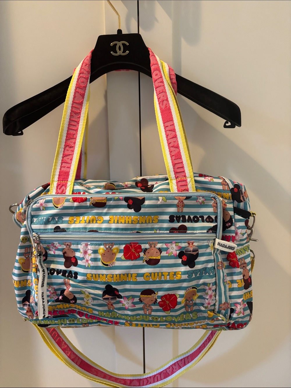 Harajuku Lovers Colourful Sunshine Cuties Hawaii Small Duffel with Crossbody Y2K